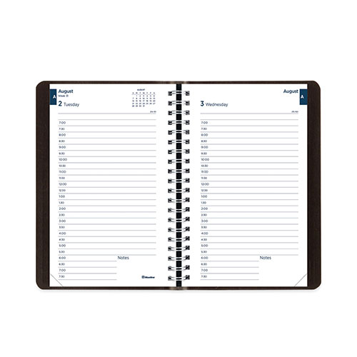 Rediform Academic Daily/Monthly Planner, 8 x 5, Black Cover, 12-Month (Aug to July): 2023 to 2024