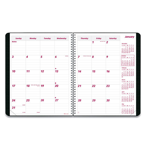 Brownline DuraFlex 14-Month Planner, 8.88 x 7.13, Black Cover, 14-Month (Dec to Jan): 2023 to 2025