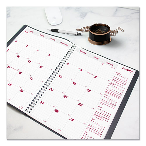 Brownline Essential Collection 14-Month Ruled Monthly Planner, 11 x 8.5, Black Cover, 14-Month (Dec to Jan): 2023 to 2025