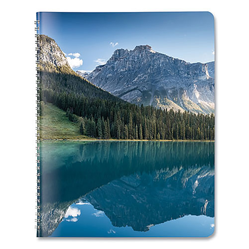 Brownline Mountains 14-Month Planner, Mountains Photography, 11 x 8.5, Blue/Green Cover, 14-Month (Dec to Jan): 2023 to 2025