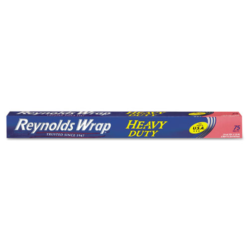 Reynolds Heavy Duty Aluminum Foil Roll, 18" x 75 ft, Silver, 20/Carton