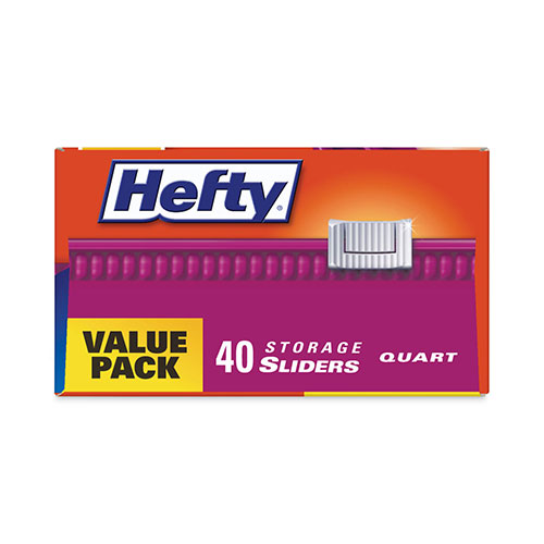 Hefty 1 Gal. Slider Food Storage Bag (15-Count) Stand & Fill Expandable  Bottom - Dazey's Supply