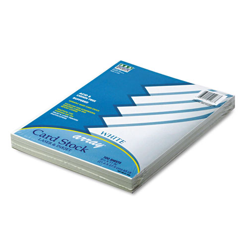 Pacon Array Card Stock, 65lb, 8.5 x 11, White, 100/Pack