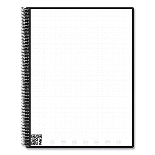 Rocketbook Core Smart Notebook, Dotted Rule, Red Cover, (16) 11 x 8.5 Sheets