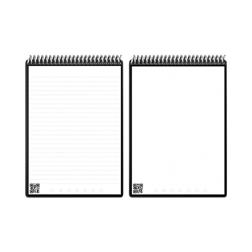Rocketbook Flip Smart Notepad, Lined/Dot Grid Rule, 16 White 8.5 x 11 Sheets, Black Cover