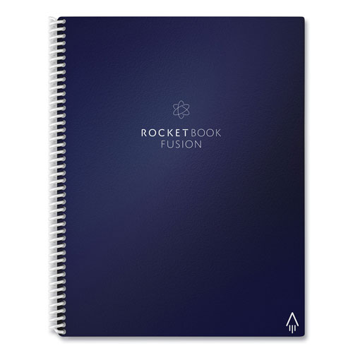 Rocketbook Fusion Smart Notebook, Seven Page Formats, Blue Cover, 11 x 8.5, 21 Sheets