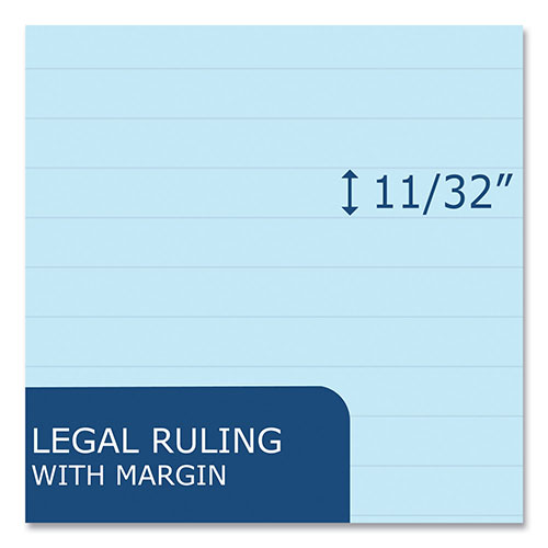 Roaring Spring Paper Enviroshades Legal Notepads, 50 Blue 8.5 x 11.75 Sheets, 72 Notepads/Carton