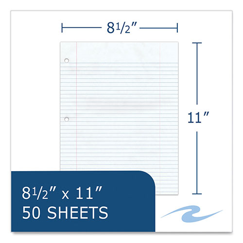 Roaring Spring Paper Gummed Pad, Medium/College Rule, 50 White 8.5 x 11 Sheets, 36/Carton