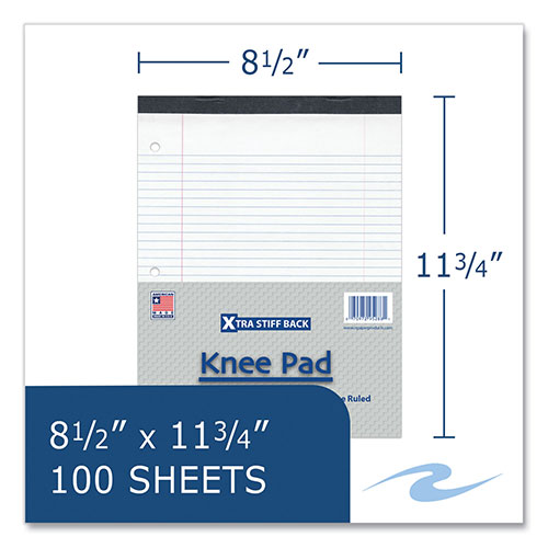 Roaring Spring Paper Stiff-Back Pad, Medium/College Rule, 100 White 8.5 x 11 Sheets, 36/Carton