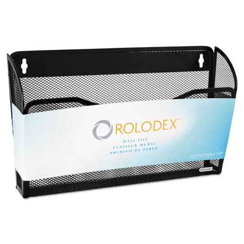 Rolodex Single Pocket Wire Mesh Wall File, Letter, Black