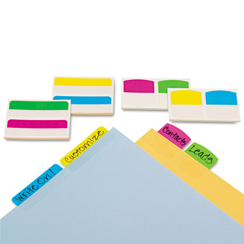 Redi-Tag/B. Thomas Enterprises Write-On Index Tabs, 1/5-Cut Tabs, Assorted Colors, 2