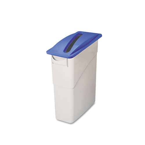 Rubbermaid Paper Recycling Top for Slim Jim® Containers, Dark Blue
