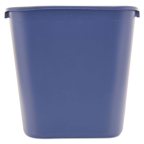 Rubbermaid Deskside Recycling Container, Medium, 28.13 qt, Plastic, Blue