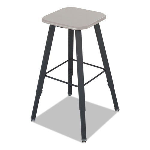 Safco AlphaBetter Adjustable-Height Student Stool, Supports up to 250 lbs., Black Seat/Black Back, Black Base