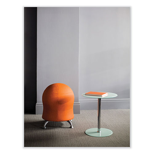 Safco Zenergy Ball Chair, Backless, Supports Up to 250 lb, Orange Fabric