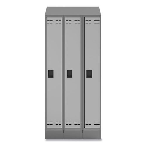 Safco Triple Sloped Metal Locker Hood Addition, 36w x 18d x 6h, Gray