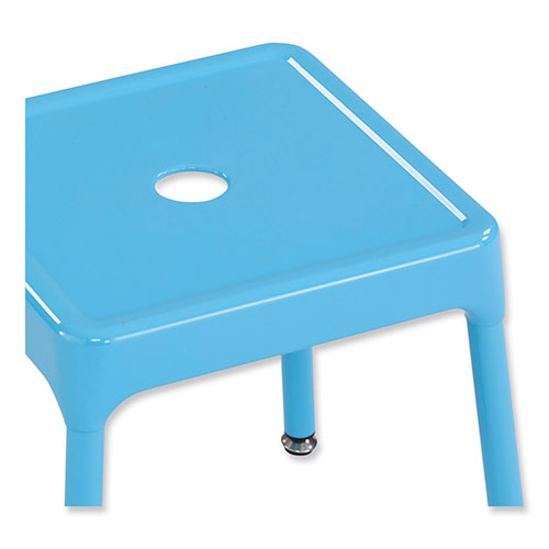 Safco Steel Guest Stool, Backless, Supports Up to 275 lb, 15