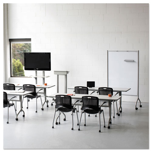 Safco Impromptu Magnetic Whiteboard Collaboration Screen, 42w x 21.5d x 72h, Black/White
