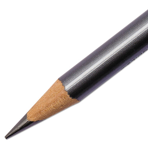 Prismacolor EBONY Sketching Pencil, 4 mm, 2B (#1), Jet Black Lead, Black Matte Barrel, Dozen