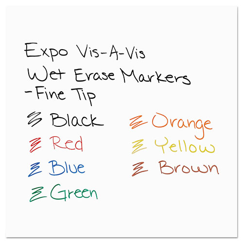 Expo® Vis-à-Vis Wet Erase Marker, Fine Bullet Tip, Red, Dozen