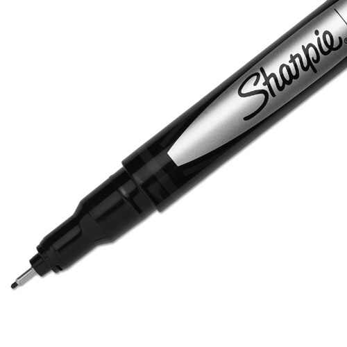 Sharpie® Plastic Point Stick Water Resistant Pen, Black Ink, Fine, Dozen