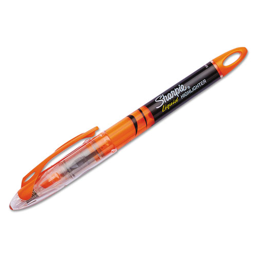 Sharpie® Liquid Pen Style Highlighters, Chisel Tip, Fluorescent Orange, Dozen