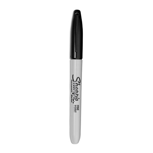 Sharpie® Fine Bullet Tip Permanent Marker, Black, Dozen