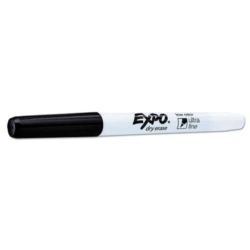 Expo® Low-Odor Dry Erase Marker Office Pack, Extra-Fine Needle Tip, Black, 36/Pack