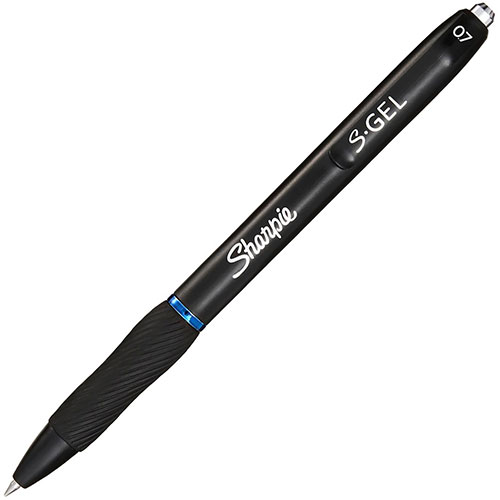 Sharpie® S-Gel Pens - 0.7 mm Pen Point Size - Blue Gel-based Ink - Black Barrel - 2 / Pack