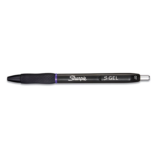 Sharpie® S-Gel Retractable Gel Pen, Medium 0.7 mm, Purple Ink, Purple Barrel, Dozen