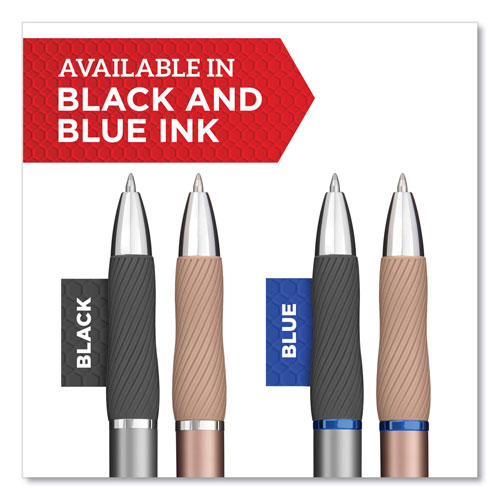 Sharpie® S-Gel Premium Metal Barrel Gel Pen, Retractable, Medium 0.7 mm, Black Ink, Champagne Barrel, Dozen