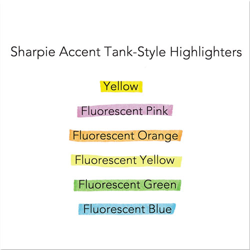 Sharpie® Tank Style Highlighters, Chisel Tip, Orange, Dozen