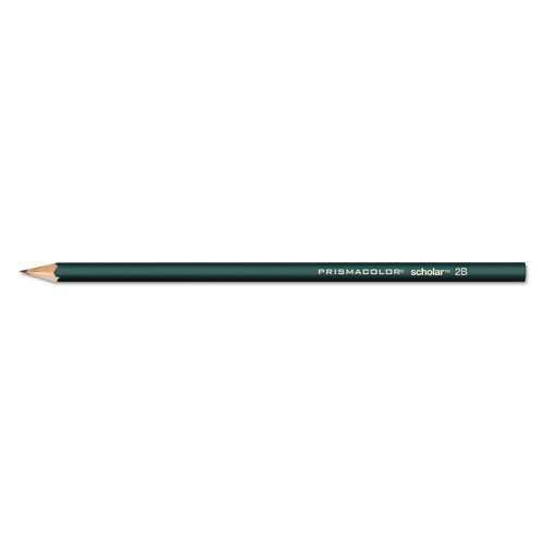 Prismacolor Scholar Graphite Pencil Set, 2 mm, Assorted Lead Hardness Ratings, Black Lead, Dark Green Barrel, 4/Set