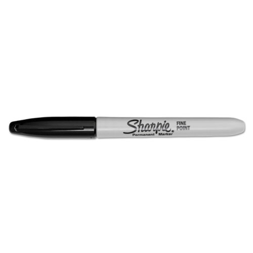 Sharpie® Fine Tip Permanent Marker, Black, Dozen