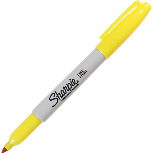 Sharpie® Permanent Marker, Fine Point, Yellow