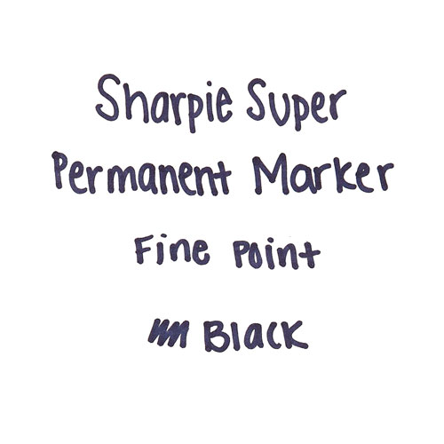 Sharpie® Super Permanent Marker, Fine Bullet Tip, Black, Dozen