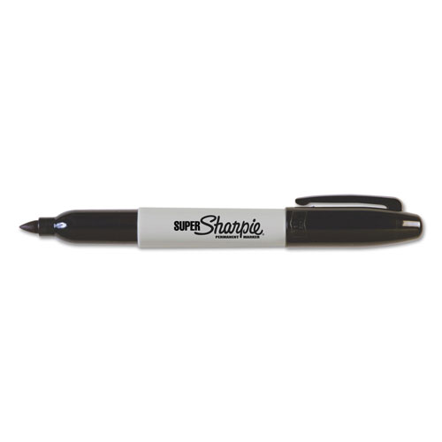 Sharpie® Super Permanent Markers, Fine Point, Black, 6/Pack