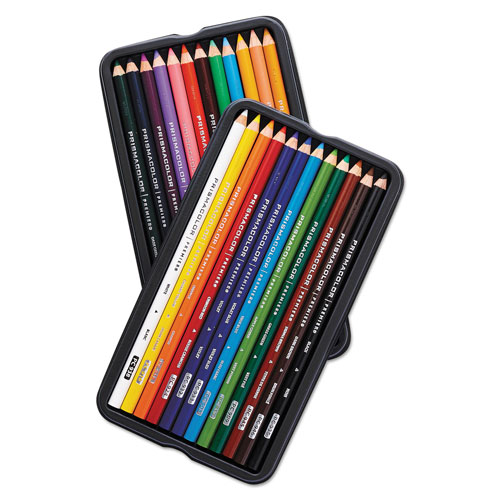 Prismacolor Premier Colored Pencil, 3 mm, 2B (#1), Assorted Lead/Barrel Colors, 24/Pack