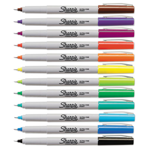 Sanford Ultra Fine Tip Permanent Marker, Extra-Fine Needle Tip, Assorted Colors, Dozen