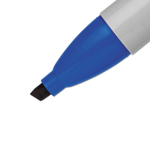 Sanford Chisel Tip Permanent Marker, Medium, Blue, Dozen