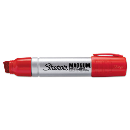 Sanford Magnum Permanent Marker, Broad Chisel Tip, Red