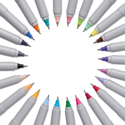 Sanford Ultra Fine Tip Permanent Marker, Extra-Fine Needle Tip, Assorted Colors, 24/Set