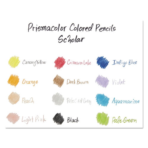 Sanford Prismacolor Scholar Colored Pencil Crayons Box of 12