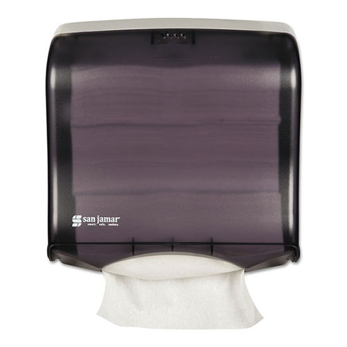 San Jamar Ultrafold Fusion C-Fold & Multifold Towel Dispenser, 11 1/2x5 1/2x11 1/2, Black