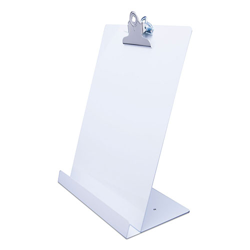 Saunders Free Standing Clipboard and Tablet Stand, 1" Clip Capacity, Holds 8.5 x 11, White