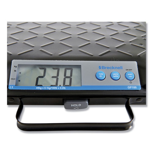 Salter Brecknell Portable Electronic Utility Bench Scale, 100lb Capacity, 12 x 10 Platform
