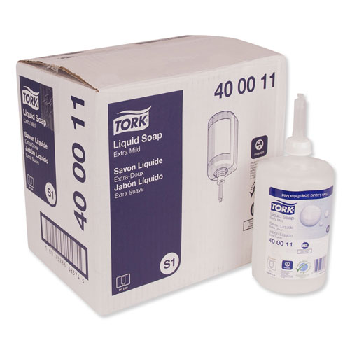 Tork Premium Extra Mild Liquid Soap, Unscented, 1 L, 6/Carton