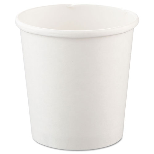 Solo Flexstyle Double Poly Paper Containers, 16oz, White, 25/Pack, 20 Packs/Carton