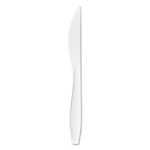 Solo Reliance Medium Heavy Weight Cutlery, Standard Size, Knife, Bulk, White, 1000/CT