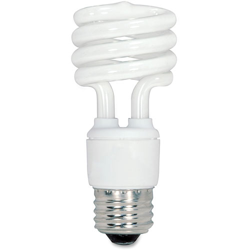 Satco CFL Bulb T2, 13W, 900 Lumens, 12BX/CT, White